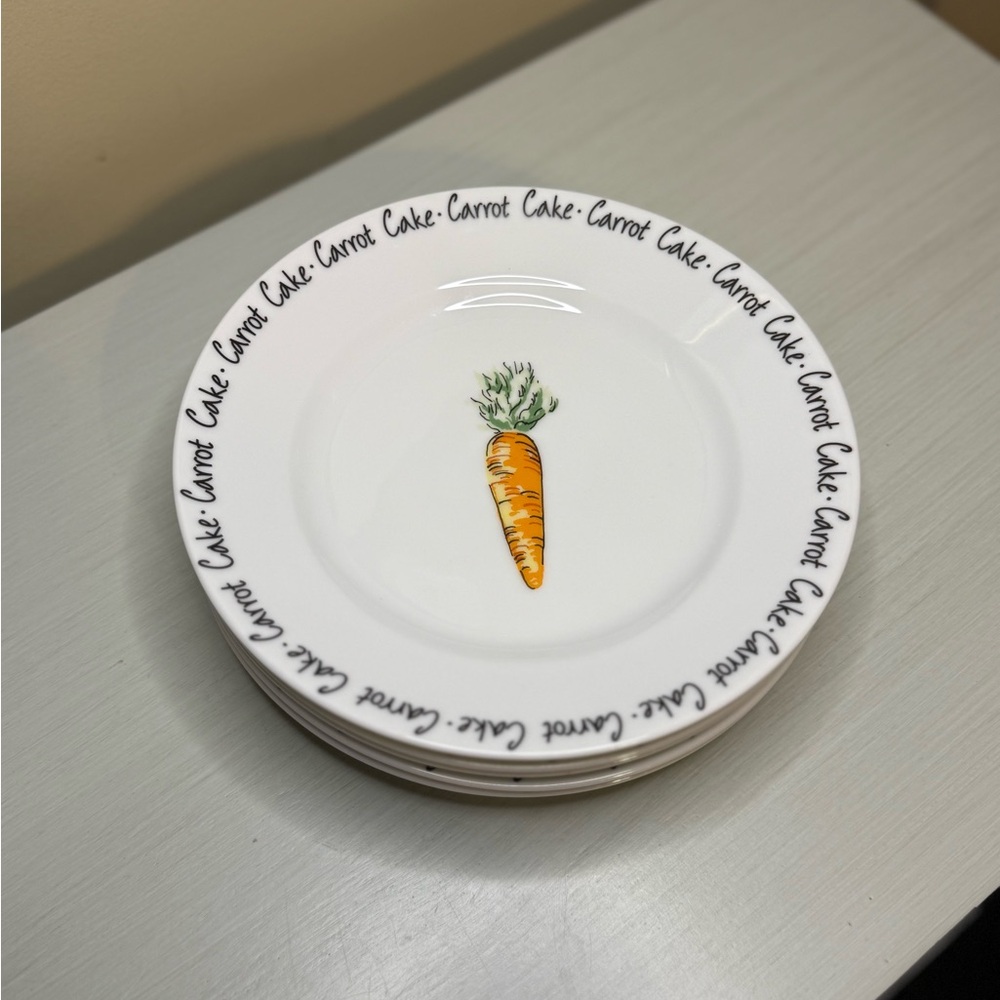 Carrot Cake Dessert Plates | Easter Cottagecore Garden Party Dishes Set of 5